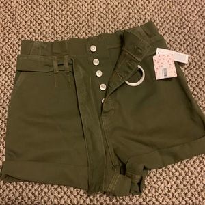 Sage green free people shorts